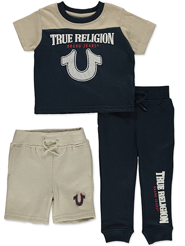 True Religion Baby Boys' 3-Piece Joggers set Outfit - CookiesKids.com
