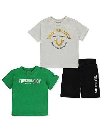 True Religion Baby Boys' 3-Piece Shorts set Outfit - CookiesKids.com