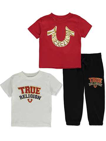 True Religion Baby Boys' 3-Piece Joggers set Outfit - CookiesKids.com