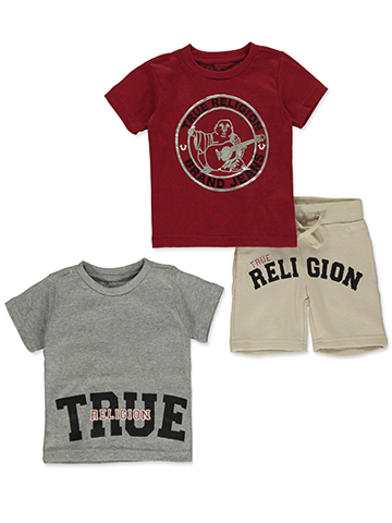 True Religion Baby Boys' 3-Piece Buddha Shorts set Outfit - CookiesKids.com