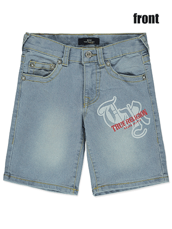 True Religion Boys' Ricky Relaxed Straight Denim Shorts - CookiesKids.com