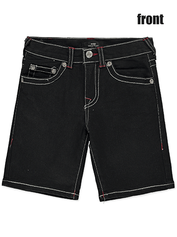 True Religion Boys' Ricky Relaxed Straight Denim Shorts - CookiesKids.com