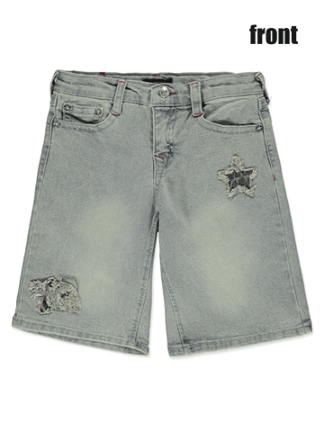 True Religion Girls' Jessie Mid Rise Baggy Denim Shorts - CookiesKids.com