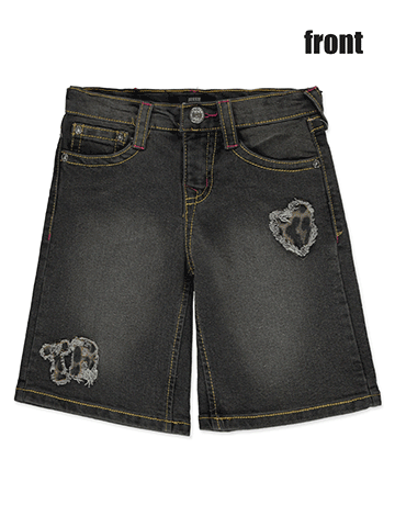 True Religion Girls' Jessie Mid Rise Baggy Denim Shorts - CookiesKids.com