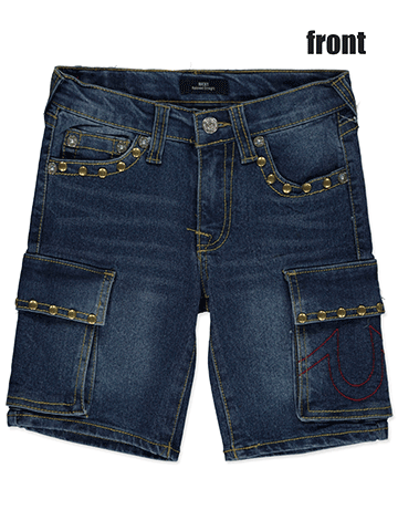 True Religion Boys' Ricky Denim Cargo Shorts - CookiesKids.com