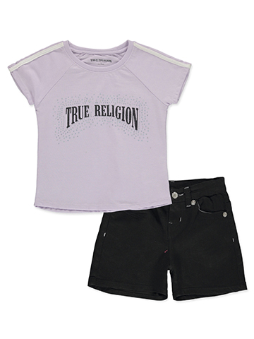 True Religion Girls' 2-Piece Shorts Set Outfit - CookiesKids.com