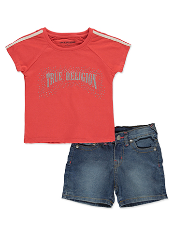 True Religion Girls' 2-Piece Shorts Set Outfit - CookiesKids.com