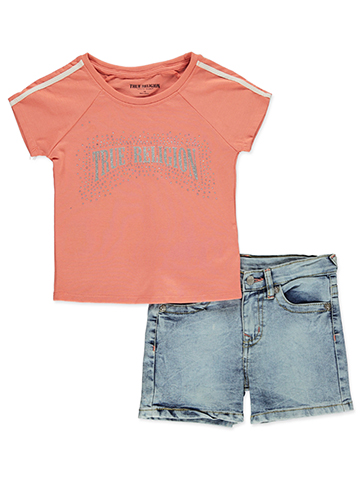 True Religion Girls' 2-Piece Shorts Set Outfit - CookiesKids.com
