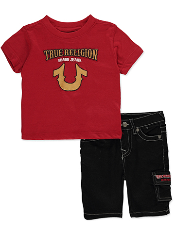 True Religion Baby Boys' 2-Piece Denim Shorts Set Outfit - CookiesKids.com