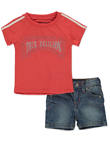 True Religion Baby Girls' 2-Piece Shorts Set Outfit - CookiesKids.com