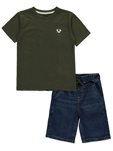 True Religion Baby Boys' 2-Piece Horseshoe Shorts Set Outfit - CookiesKids.com