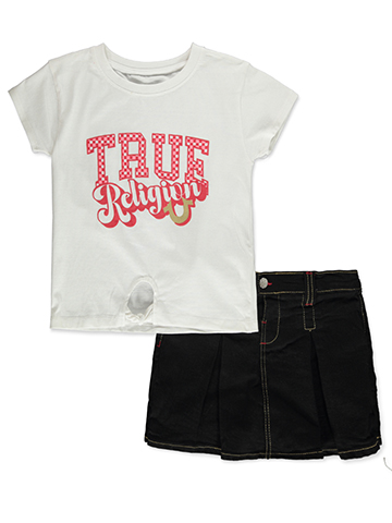 True Religion Graphic Tee and Denim Skort Set - CookiesKids.com