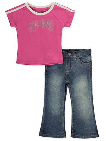 True Religion Baby Girls' 2-Piece Flared Jeans Set Outfit - CookiesKids.com