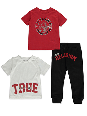 True Religion Baby Boys' 3-Piece Joggers Set Outfit - CookiesKids.com