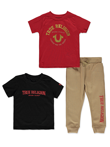 True Religion Baby Boys' 3-Piece Joggers Set Outfit - CookiesKids.com