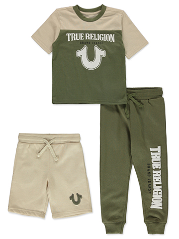 True Religion Boys' Three-Piece Graphic T-Shirt & Shorts Set - CookiesKids.com