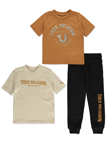 True Religion Boys' Three-Piece Set with Tees and Joggers - CookiesKids.com