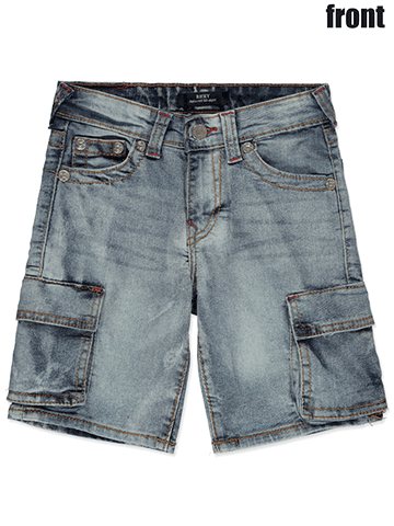 True Religion Boys' Ricky Relaxed Straight Cargo Shorts - CookiesKids.com