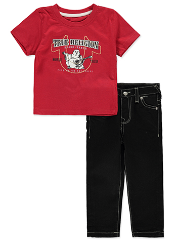 True Religion Baby Boys' Band Jeans Set with Graphic Tee - CookiesKids.com