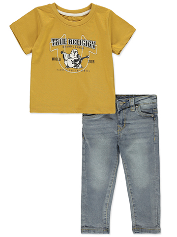 True Religion Baby Boys' Band Jeans Set with Graphic Tee - CookiesKids.com