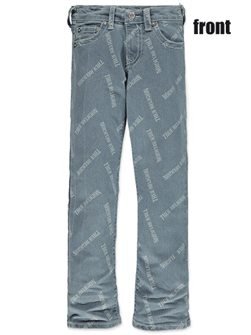 True Religion Boys' Relaxed Bootcut All Over Logo Jeans - CookiesKids.com