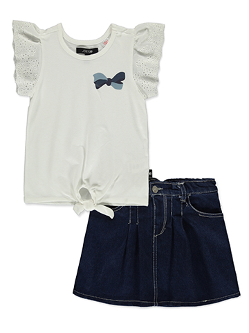 Joe's Girls' 2-Piece Denim Skorts Set Outfit - CookiesKids.com