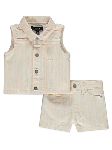 Joe's Baby Girls' 2-Piece Denim Shorts Set Outfit - CookiesKids.com