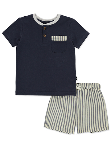 Joe's Boys' 2-Piece Chambray Shorts Set Outfit - CookiesKids.com
