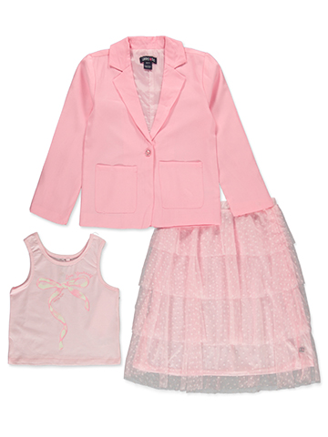 Limited Too Girls' 3-Piece Blazer Skirt Set Outfit - CookiesKids.com