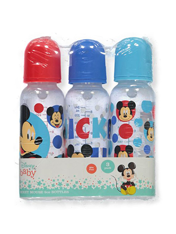 Disney Baby Boys' 3-Pack Mickey Mouse Bottle Set - CookiesKids.com