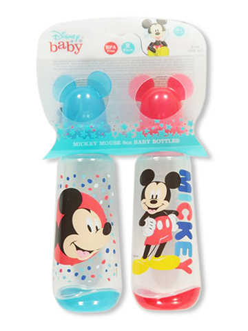 Disney Mickey Mouse Baby Boys' 2-Pack 9 Oz. Baby Bottles - CookiesKids.com