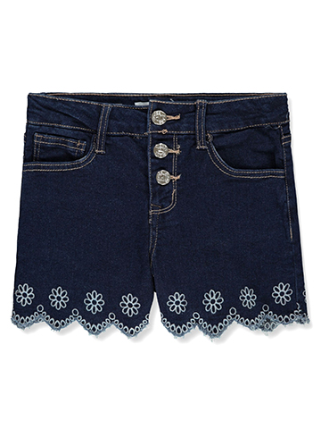 Vigoss Girls' Eyelet Denim Shorts - CookiesKids.com