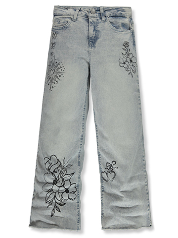 Vigoss Girls' Tattoo Wide Leg Jeans - CookiesKids.com