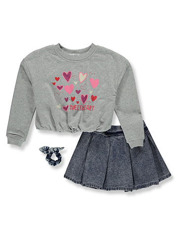 Vigoss Girls' 3-Piece Skirt Set Outfit - CookiesKids.com