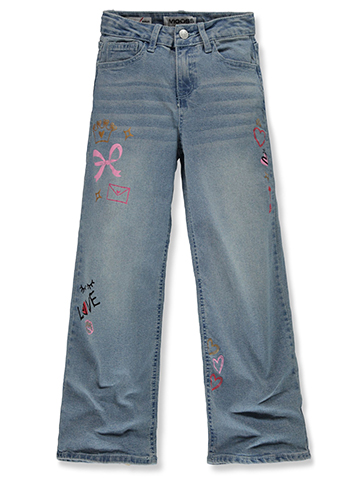 Vigoss Girls' Wide Leg Doodle Jeans - CookiesKids.com