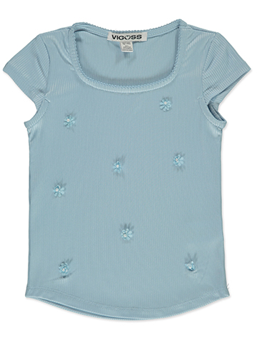 Vigoss Girls' Pearl Flower Top T-Shirt - CookiesKids.com