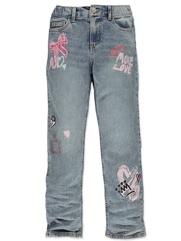 Vigoss Girls' Jeans with Decorative Graphics - CookiesKids.com