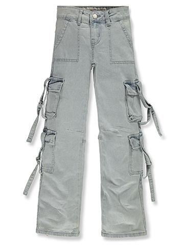V.I.P. Jeans Girls' Loose Fit Cargo Leg Jeans - CookiesKids.com