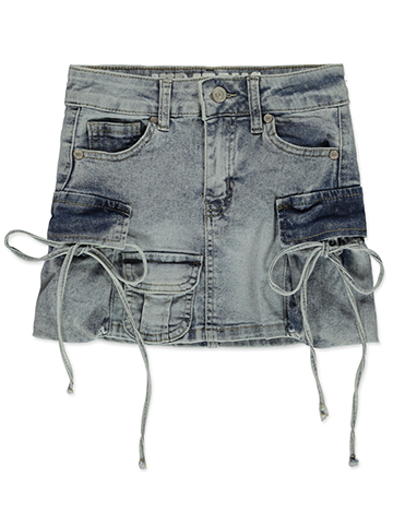 VIP Jeans Girls' Denim Cargo Skirt - CookiesKids.com