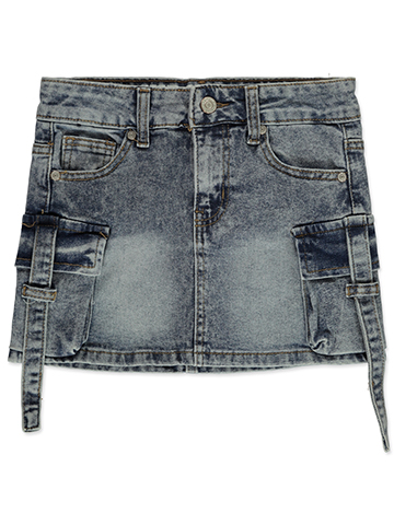 VIP Jeans Girls' Denim Cargo Skirt - CookiesKids.com