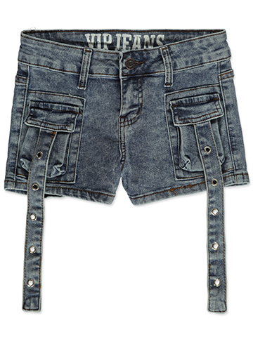 VIP Jeans Girls' Denim Cargo Shorts - CookiesKids.com