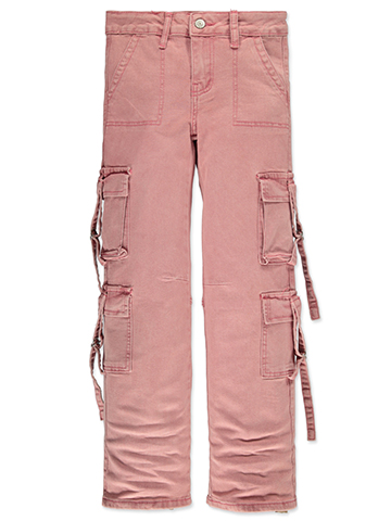 VIP Jeans Girls' Cargo Pants with Strap Accents - CookiesKids.com