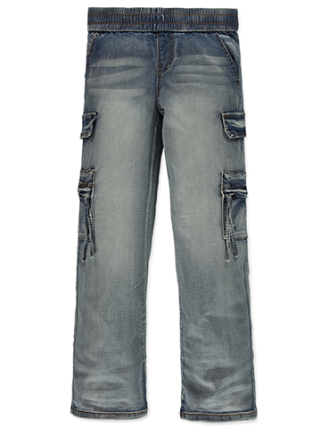 VIP Jeans Girls' Cargo Pants with Drawstring Zipper Pockets - CookiesKids.com