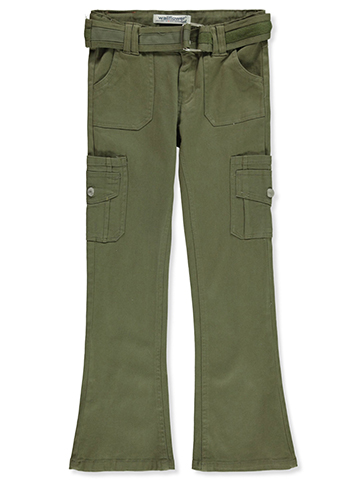 Wallflower Girl Girls' Belted Cargo Flare Pants - CookiesKids.com