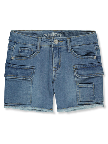 Wallflower Girl Girls' Cargo Pocket Denim Shorts - CookiesKids.com