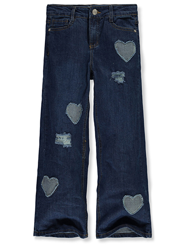 Wallflower Girl Girls' Heart Patch Jeans - CookiesKids.com