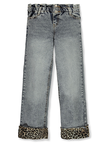 Wallflower Girl Girls' Leopard Paperbag Jeans - CookiesKids.com