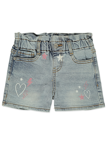 Wallflower Girl Girls' Star Heart Denim Shorts - CookiesKids.com