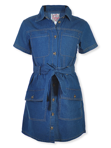 Chillipop Girls' Chambray Tie-Waist Dress - CookiesKids.com