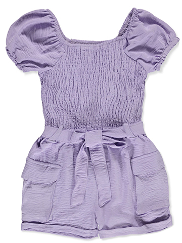 Girls Hearts Girls' Ruched Airflow Romper - CookiesKids.com